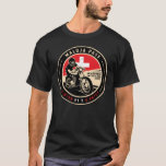 Maloja Pass | Schweiz | Motorrad T-Shirt<br><div class="desc">Maloja Pass in einem Vintagen,  bedrückten Stil Emblem gemacht. Es ist ein berühmter Hochgebirgspass,  der in der Schweiz gefunden wurde.</div>