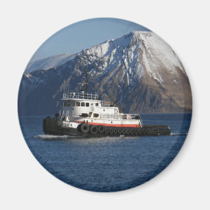 Malolo, Schlepper im niederländischen Hafen, AK Magnet
