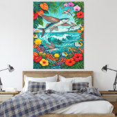 Malolo und Surf Art Leinwanddruck (Insitu (Schlafzimmer))