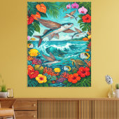 Malolo und Surf Art Leinwanddruck (Insitu (Wohnzimmer))