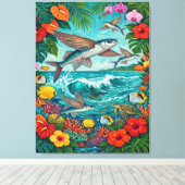 Malolo und Surf Art Leinwanddruck (Insitu (Holzboden))