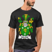 Malone Coat of Arms Familienwappen T-Shirt (Vorderseite)
