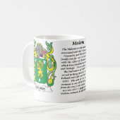 Malone Familien-Wappen Tasse (Vorderseite Links)