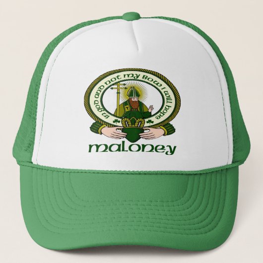 Maloney Clan-Motto-Kappe Truckerkappe (Vorderseite)