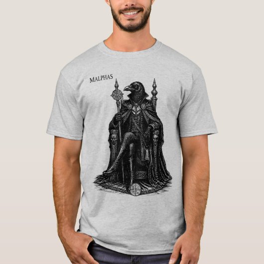 Malphas Krone der schwarzen Flügel T-Shirt (Vorderseite)