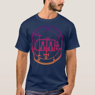 Malphas Sigil Builds Houses Lila Orange T-Shirt