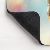 Malpinsel mit rosa Babyatem Mousepad (Ecke)