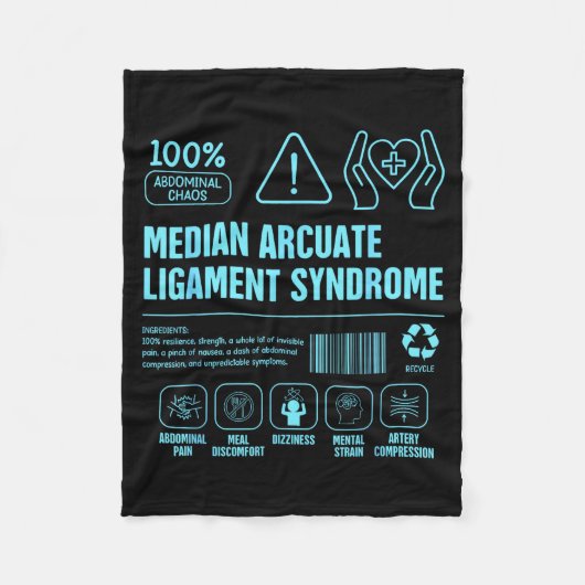 Mals-Bewusstsein Median Arcuate Ligament Syndrom Fleecedecke (Vorderseite)
