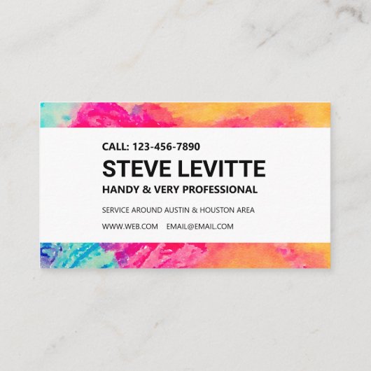 Malservice / Visitenkarte (Rückseite)