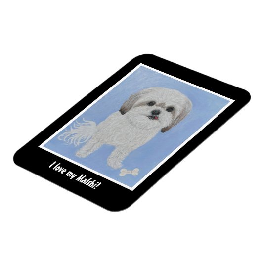 Malshi Dog Flexible Foto Magnet (Linke Seite)