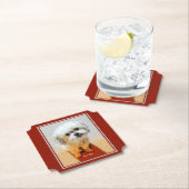Malshi Dog Maroon Paper Untersetzer (Vor Ort)
