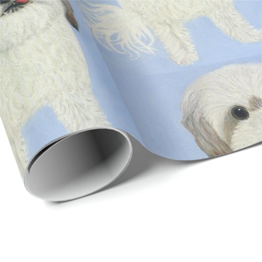 Malshi Dog Matte Wrapping Paper Geschenkpapier (Rolleneckpunkt)