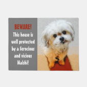 Malshi Funny Guard Dog Doormat 18 x 24 Fußmatte (Vorderseite)