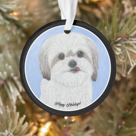 Malshi Hund Acrylkreis Ornament (Baum)