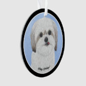 Malshi Hund Acrylkreis Ornament (Vorderseite)
