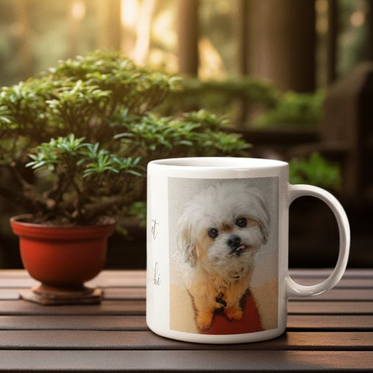 Malshi Hund mit Text-Kaffee-Tasse Kaffeetasse