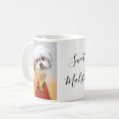 Malshi-Hund mit Text Kaffeetasse (Vorderseite Links)