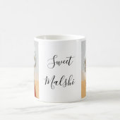Malshi-Hund mit Text Kaffeetasse (Mittel)