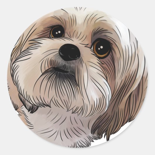 Malshi Mal-shi Runder Aufkleber (Vorderseite)