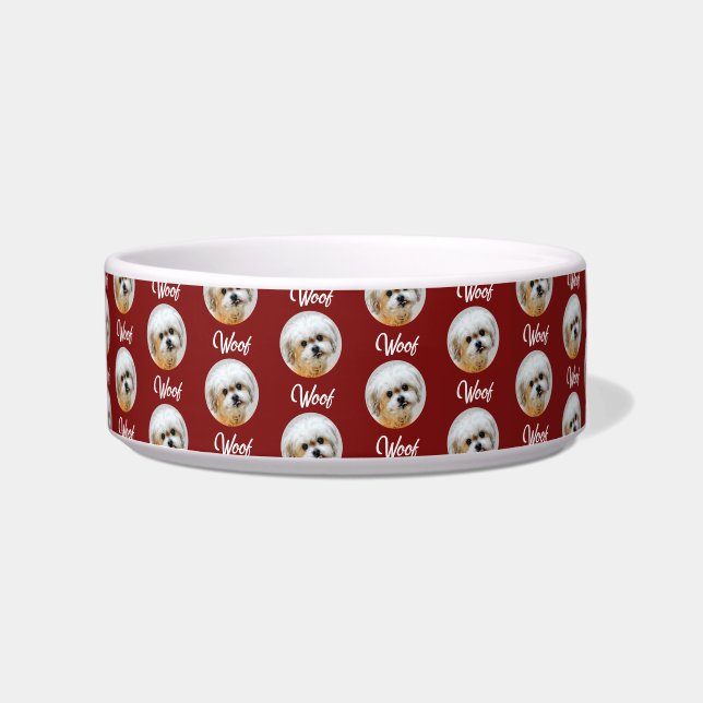 Malshi Maroon Dog Bowl Napf (Vorderseite)