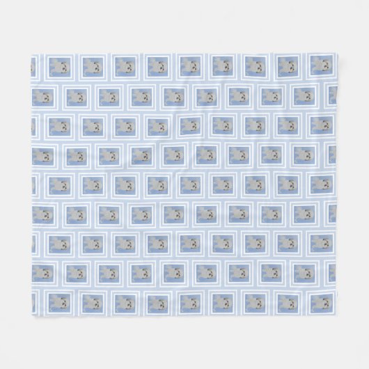 Malshi-Portrait mit Knochen-Fleece-Blanke Fleecedecke (Vorderseite (Horizontal))