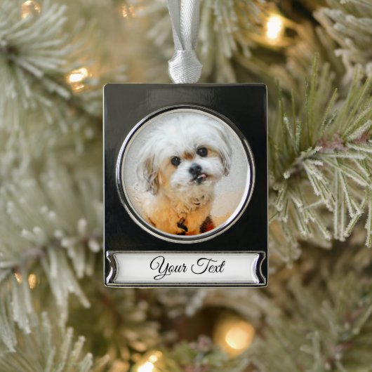 Malshi Silver Tone Weihnachtsbanner Ornament (Baum)