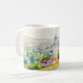 Malstilbild des Leuchtturms von Paphos, Zypern Kaffeetasse (Vorderseite Links)