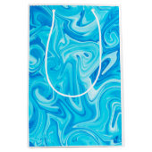 Malstrøm Kunst Blau Farbige Fun Mittlere Geschenktüte (Vorderseite)
