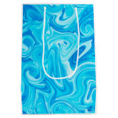 Malstrøm Kunst Blau Farbige Fun Mittlere Geschenktüte (Rückseite)