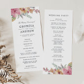 Malt bloms Hochzeitsprogramm Programm