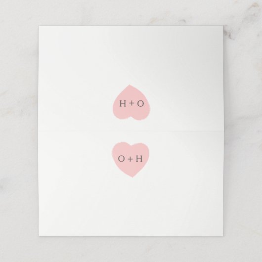 Malt gekleidete Platzkarten (Außenseite Aufgefaltet)