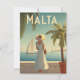 Malta 50er Vintag Postkarte