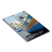 Malta Alte gestreifte Fischerboote in Marsaxlokk Notizblock (Rechte Seite)