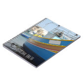 Malta Alte gestreifte Fischerboote in Marsaxlokk Notizblock (Linke Seite)