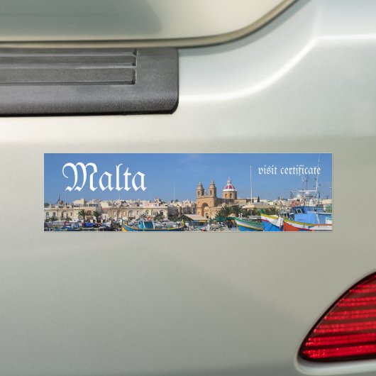 Malta-Bescheinigung Autoaufkleber (Auf Auto)