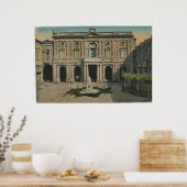 Malta - Bibliothek, Vintag Poster (Küche)