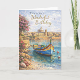 Malta Birthday Card – Scenic Travel Design Karte