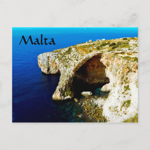 Malta: Blaues Loch und Felsformation Postkarte
