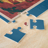 Malta Coast Illustration Travel Art Vintage Puzzle (Seite)