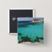Malta, Comino Island, die Blaue Lagune Button (Vorne & Hinten)