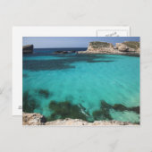 Malta, Comino Island, die Blaue Lagune Postkarte (Vorne/Hinten)