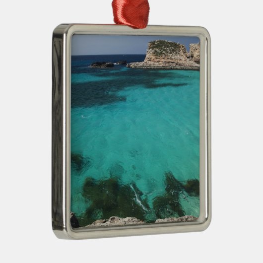 Malta, Comino Island, die Blaue Lagune Silbernes Ornament (Rechts)
