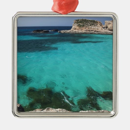Malta, Comino Island, die Blaue Lagune Silbernes Ornament (Vorne)