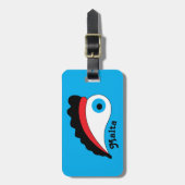 Malta Doppelseitiges Fischerboot Lucky Eye Gepäckanhänger (Vorderseite vertikal)