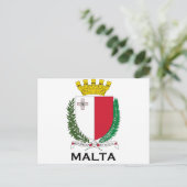 MALTA - Emblem/Wappen/Symbol/Flagge Postkarte (Stehend Vorderseite)