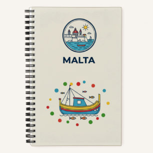Malta-Erbe- und Reise-Fotoarchiv-Journal Notizblock