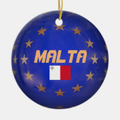 Malta EU Flag Custom Christmas Ornament (Vorne)