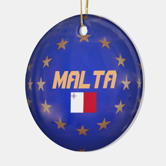 Malta EU Flag Custom Christmas Ornament (Links)