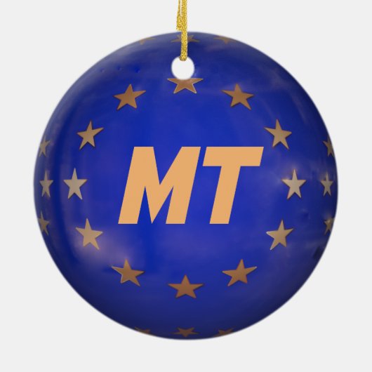 Malta EU Flag Custom Christmas Ornament (Hinten)