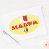 Malta Euro-Sticker Ovaler Aufkleber (Umschlag)